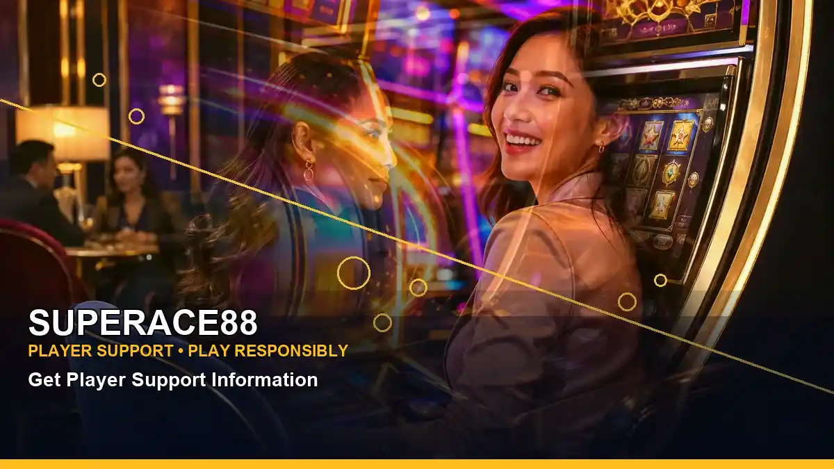 SUPERACE88 coin-based casino cashback rewards shown with an adult Filipina casino host in a layered collage layout
